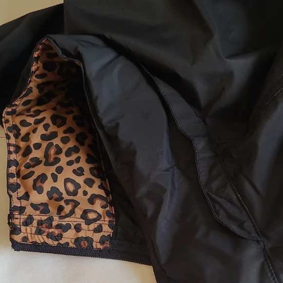 Lauren James Black Windbreaker Jacket with Leopard Print - Picture 9 of 11